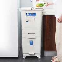 plastic double bin trash bin recycling bins kitchen storage trash can kitchen large waste bin cubo basura home accessories
