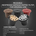 3 шт.лот многоразовые кофейные капсульные фильтры для Nespresso фильтр Pod с сеткой из нержавеющей стали кухонная кофейная чашка