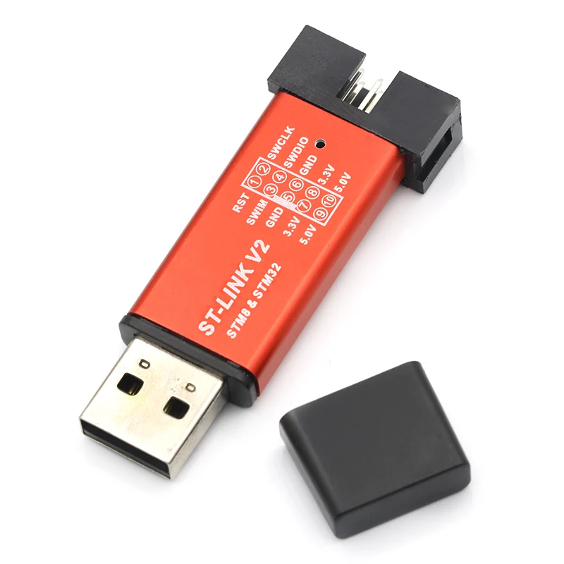 1 комплект ST LINK Stlink ST-Link V2 Mini STM8 STM32 симулятор скачать программист Программирование с крышкой DuPont кабель ST Link V2