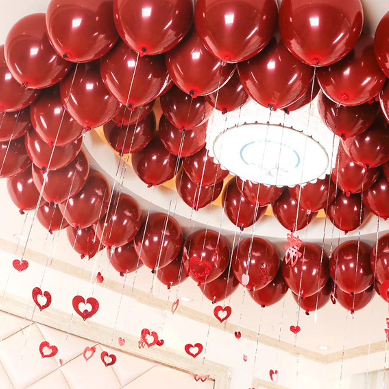 10 шт./лот 12 дюймов Рубиновый Красный двухслойный воздушный шар однослойный Donkerblauw