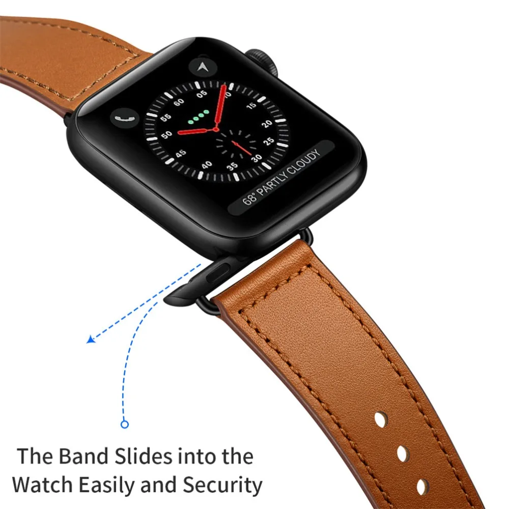 Высококачественный ремешок из натуральной кожи для Apple Watch Series 4 44 мм 40 мм ремешок для iWatch 1 2 3 42 мм 38 мм ремешок для часов