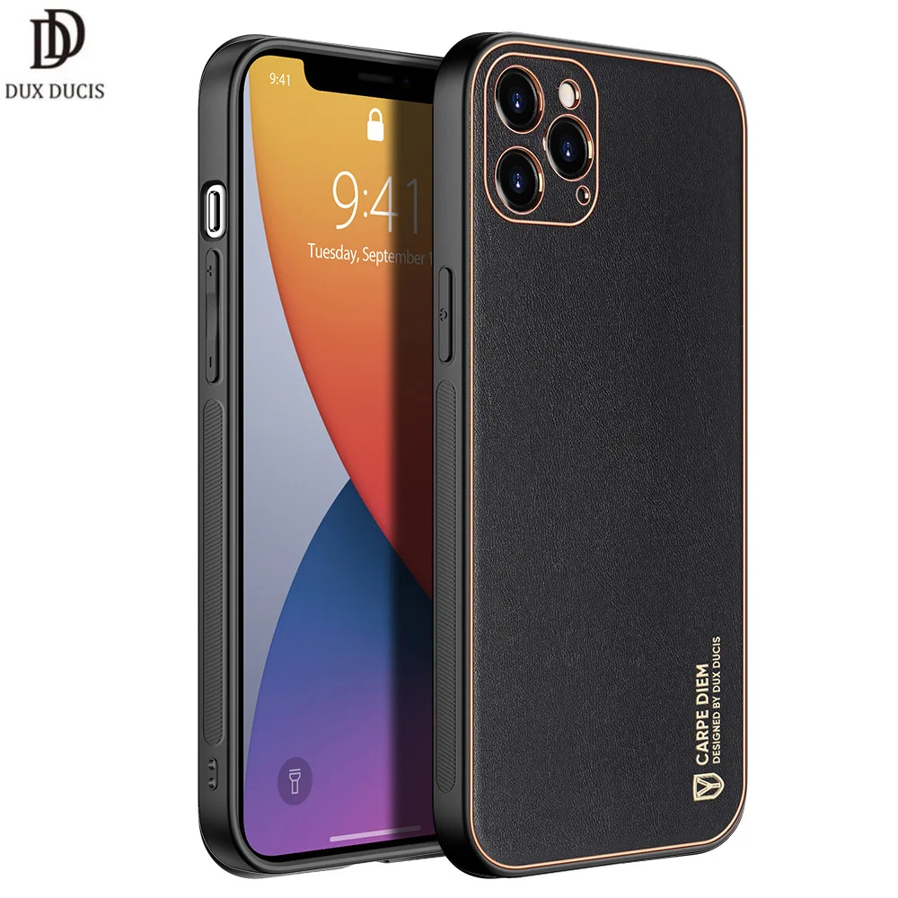 

DUX DUCIS Yolo Series For iPhone 12 pro max (6.7") Luxury Back Case Protecting Case Support Wireless Charging Supper PU+PC+TPU