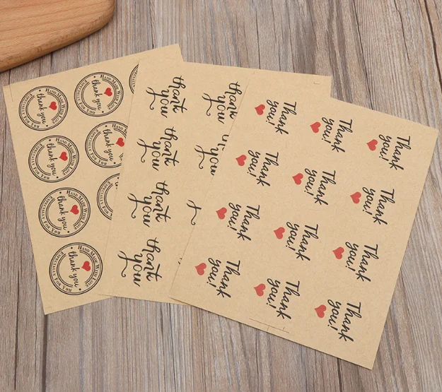 Наклейки из крафт-бумаги 100 шт. индивидуальные с логотипом на заказ | Дом и сад