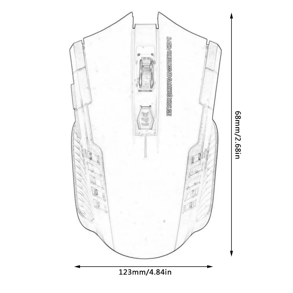 

1600DPI Gaming 6 keys 2.4GHz Wireless Computer Mouse mice Usb Wired Muis Wireless Mouse Voor for Computer Gaming