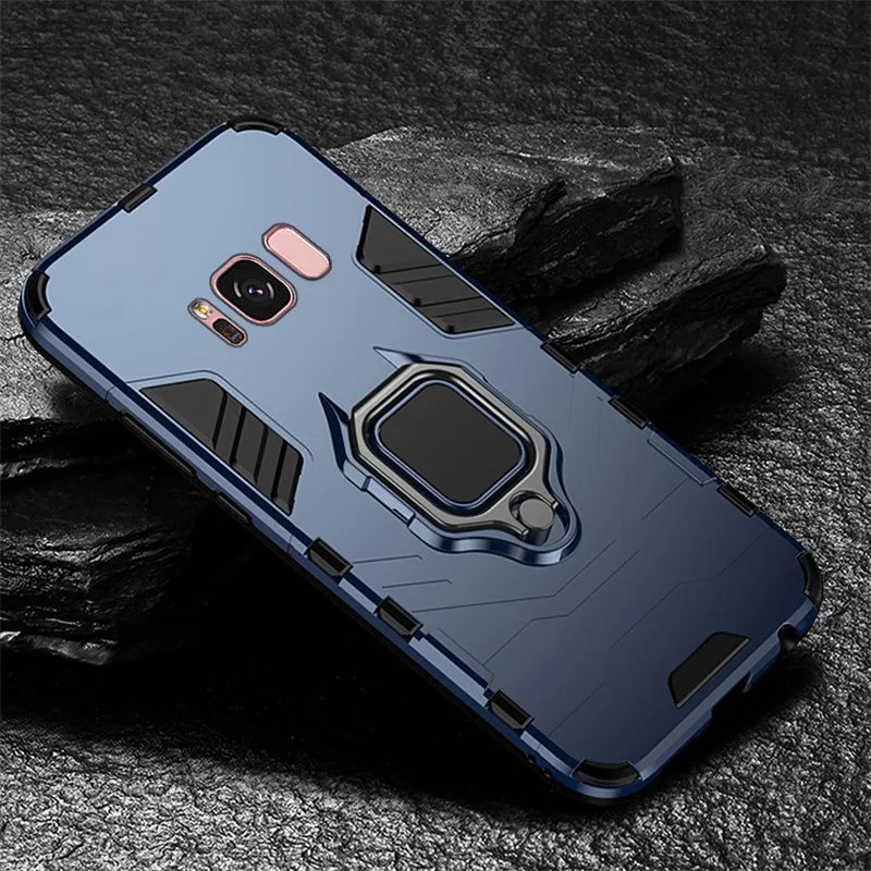 Роскошные Магнит металлическое кольцо Чехлы для samsung Galaxy A70 A60 A50 A30 A20 A10 A9 A8 A7 A8S S10e S10 S9 S8 плюс противоударный корпус