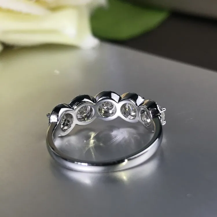 Женское Обручальное кольцо из стерлингового серебра 2020 пробы с камнем циркония