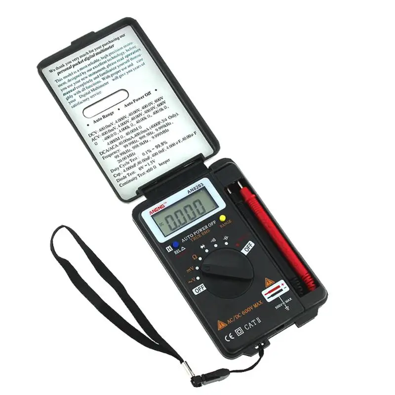Цифровой мини мультиметр ANENG AN8203 3999 отсчетов True RMS цифровой тестер Вольтметр