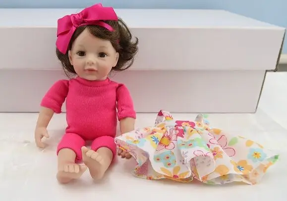 Силиконовая кукла реборн 20 см игрушки как живое малыш маленькая принцесса