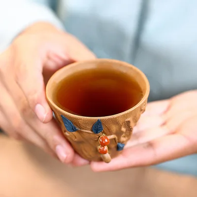 

70 Мичиган...... ручной работы; Свадебная обувь с украшением песок чаша для чая, минеральной сегмента, чашка Най Xiantao, бамбук, рот образец чашки ч...