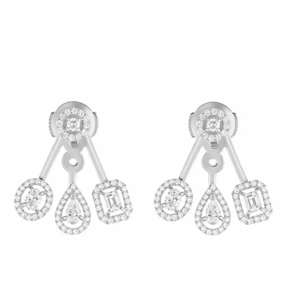 НОВЫЕ Изящные Роскошные гемометрические серьги с фианитом для вечерние ринки