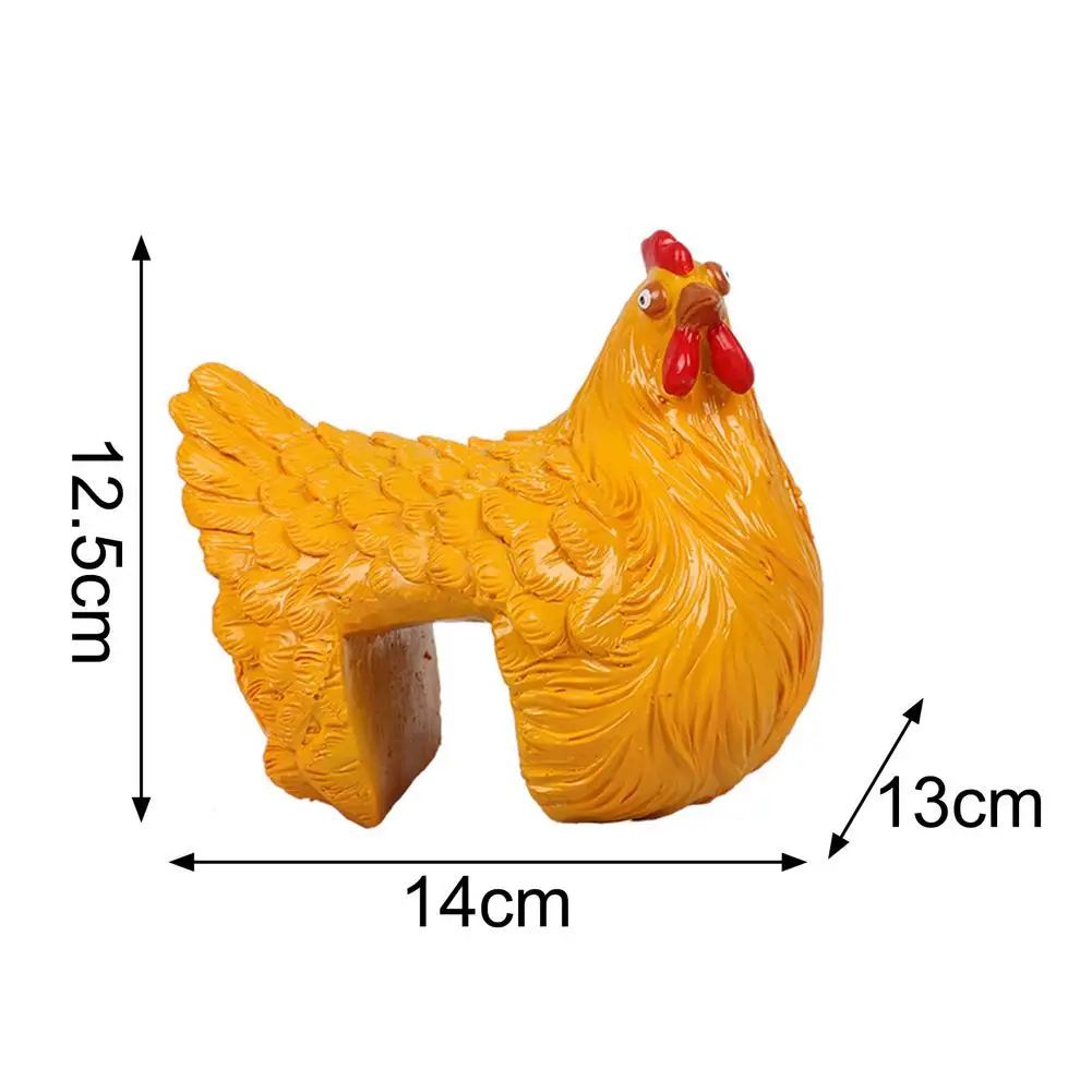 

Hen Resin Statue Sculptures Waterproof Rust-proof Ladder Craft Ornaments Hen Statue Ladder For Garden Decoration Craft Ornaments