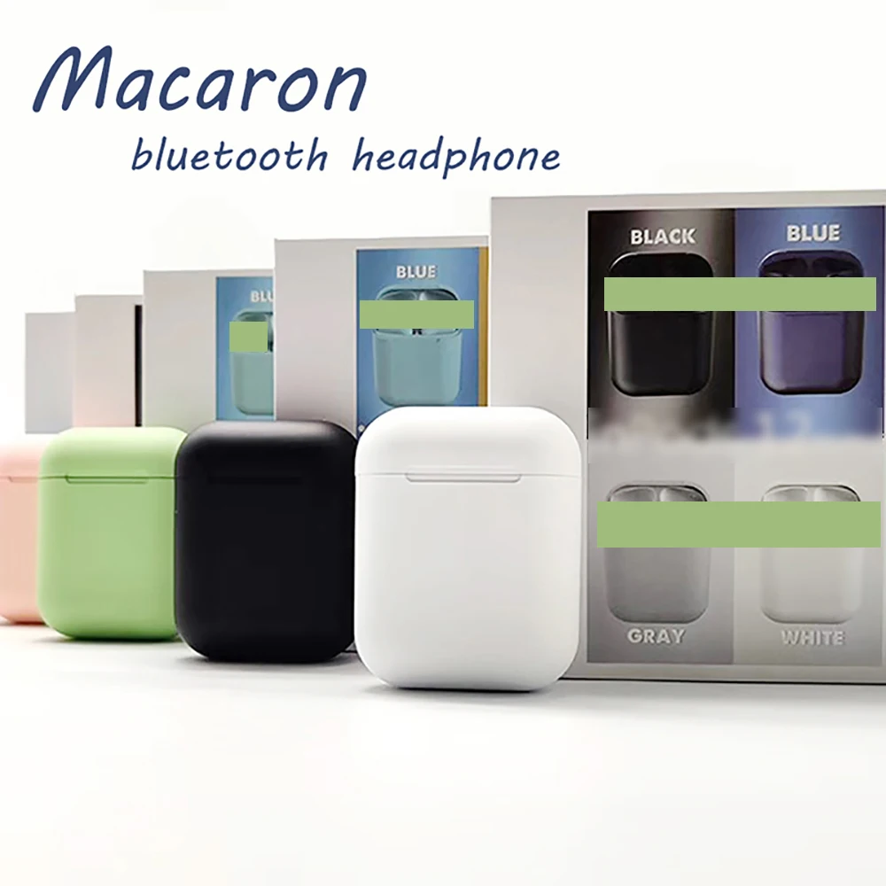 Оригинальные Macaron i12 TWS беспроводные наушники Bluetooth 5,0 наушники 12 сенсорные настоящие стерео наушники для андроида спортивные наушники для телефона