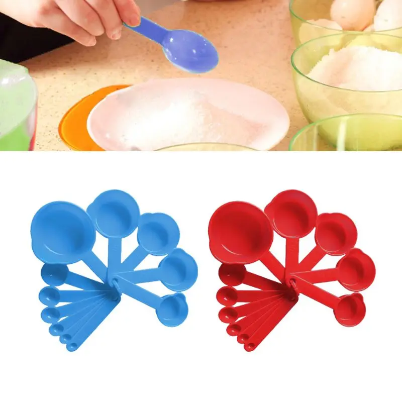 

11pcs Plastic Measuring Spoons Cups Tablespoon Set with Scale for Baking Coffee Tea Kitchen Measuring Tools