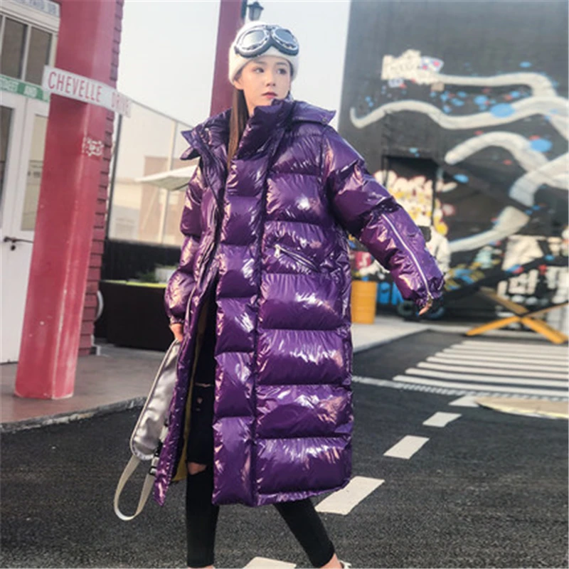 2020 зимняя куртка женская парка длинное хлопковое пальто Модная Свободная с