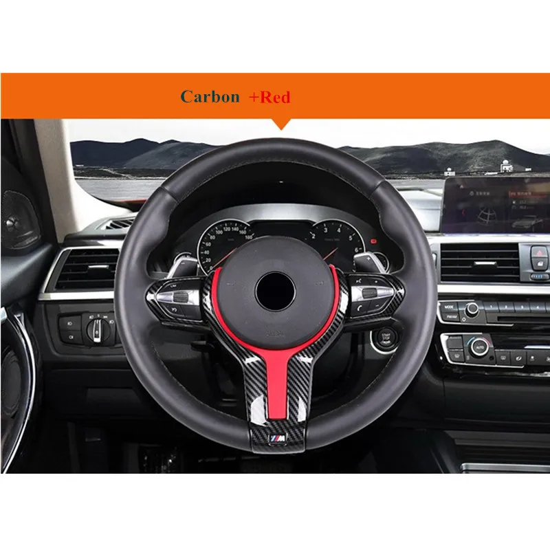 Автомобильная накладка на руль из углеродного волокна для BMW 1 2 3 4 M комплект