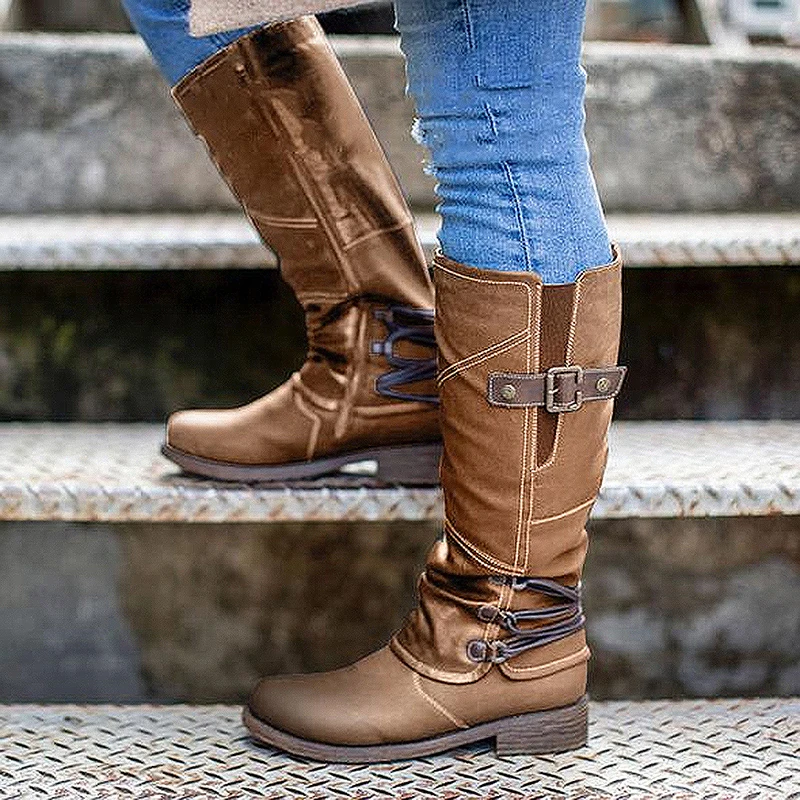 

Women Casual Martin Boots Women Boot Flats Bottom Female Ankle Footwear Female Plus Size Lace-Up Fashion Shoes