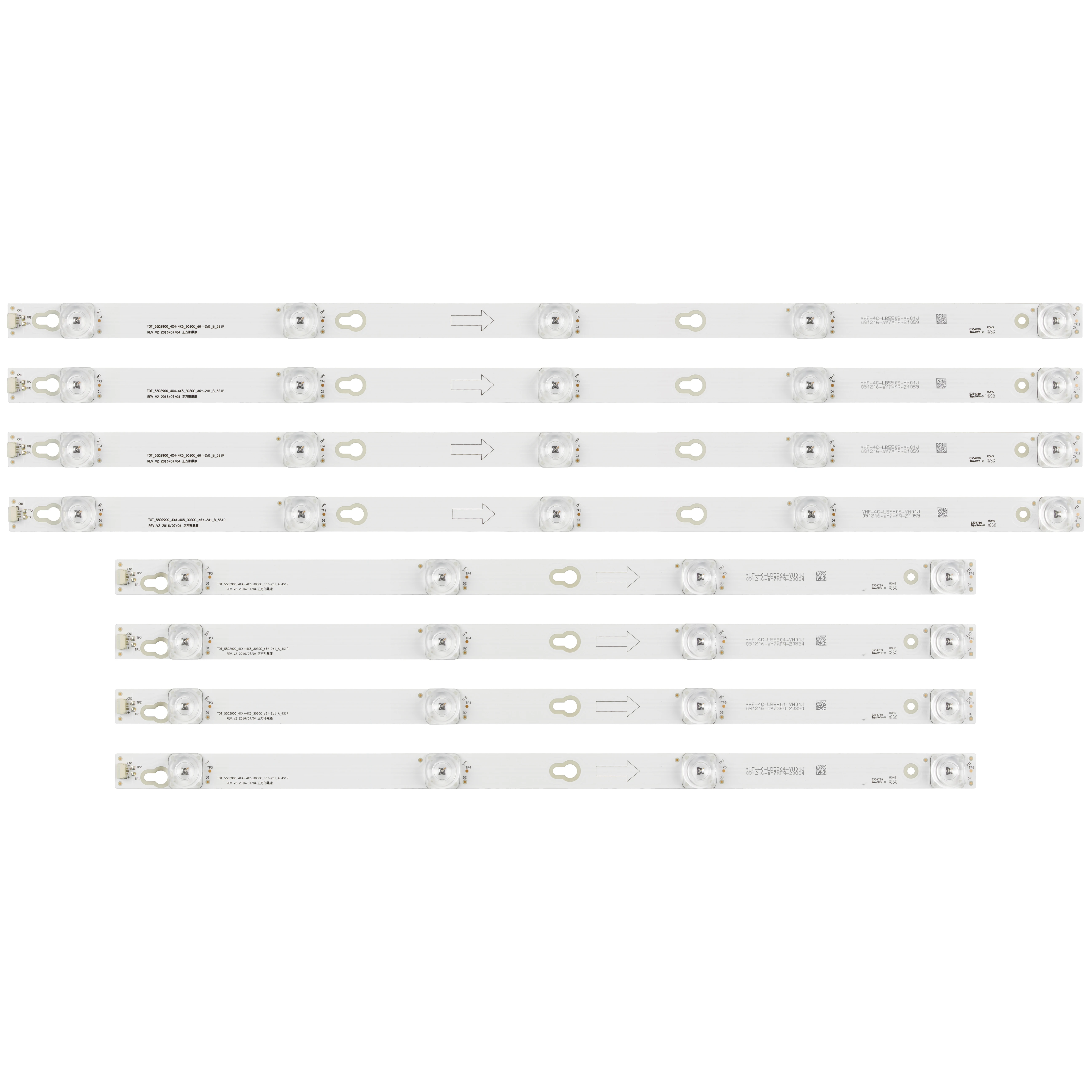 Светодиодная лента для подсветки TOT_55D2900 TCL 4C LB5505 HR LB5504 YH B55A858U L55F3800A D55A620U 55U6700C 55D2900