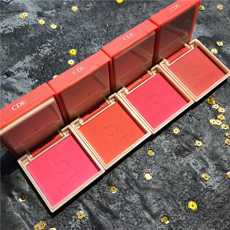 4 Color Eyeshadow+1 Color Cheek Blusher Shimmer Matte Pigmented Eyeshadow Palette Glitter Metallic Makeup Eyeshadow Palette