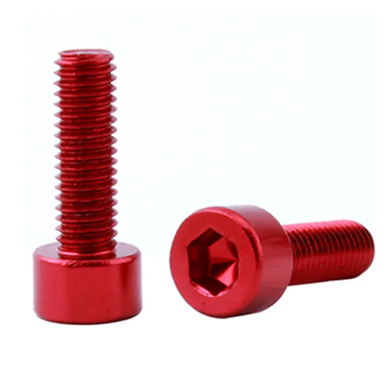 2PCS Red 2 шт., велосипедный держатель для бутылки с водой, винты для бутылочной клетки, винты для велосипедной бутылки, болты для велосипедной бутылки, винты из алюминиевого сплава, аксессуары для ремонта велосипеда - Цвет: 2PCS Red