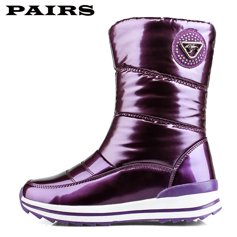 

High Quality Women Boots 2019 New Arrival Waterproof Thick Fur Winter Shoes Slip-resistant Women Platform Snow Boots Plus Size41
