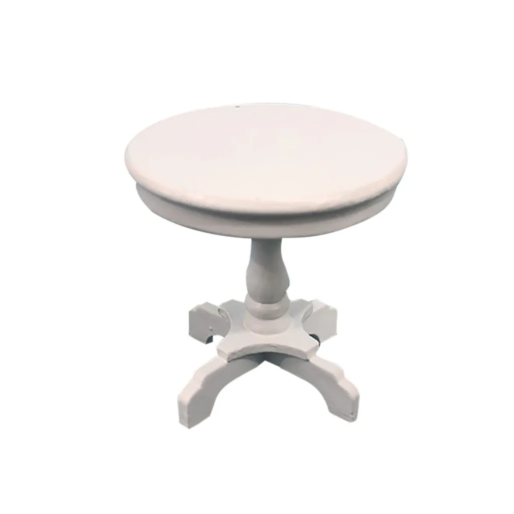 2019 New1:12 Dollhouse Furniture Miniature Wooden Round Side Table Kids Pretend Play Toy Simulation Room/Furniture |