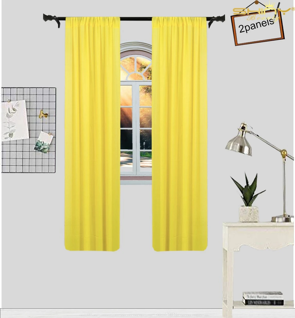 Yellow-2 panels Бургундский Прозрачный фон для занавес s 108 дюймов штора из шифона шифон фото фон 29x108 дюймов Тюль шифон украшение окна-M - Цвет: Yellow-2 panels