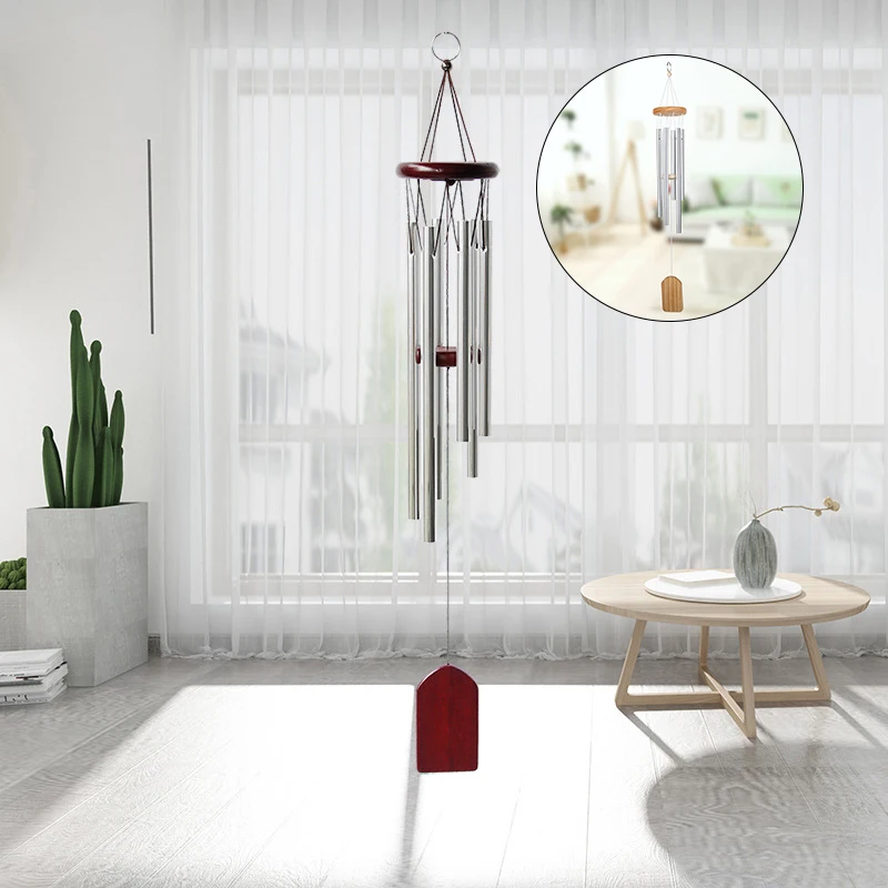 

Wind Bell Outdoor Wind Chimes Garden Metal Wind Chimes With 6 Aluminum Tubes For Home Garden Decoration Nordic Style