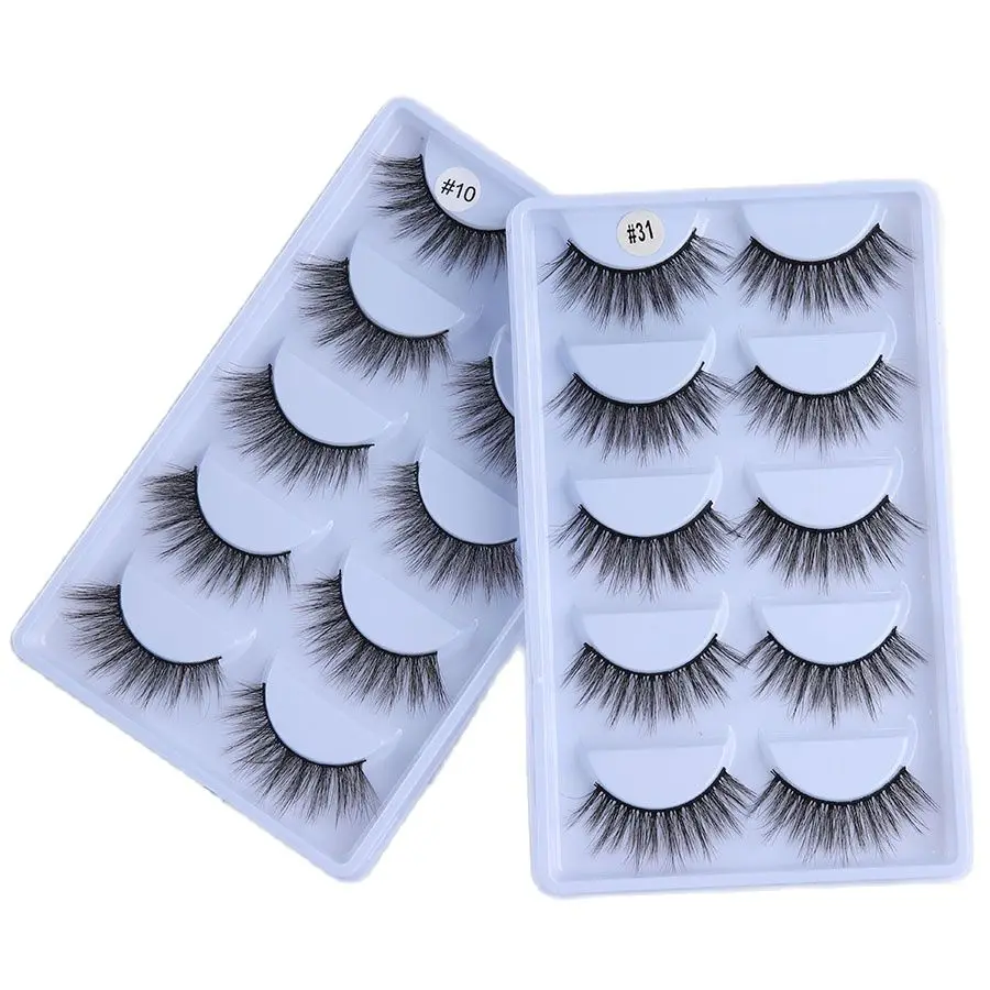 

2021 New Wholesale Messy Eyelashes Faux Mink Lashes False Eyelashes Natural Soft False Eyelashes Makeup Fake Lashes In Bulk