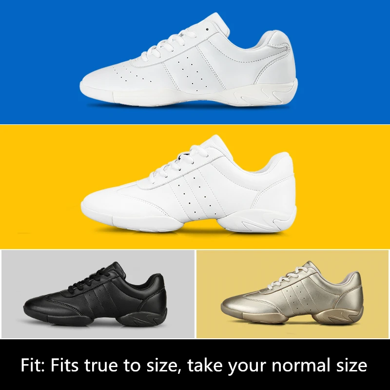 6683 new cheerleading shoes sports shoes women's white dance shoes competitive aerobics shoes fitness shoes