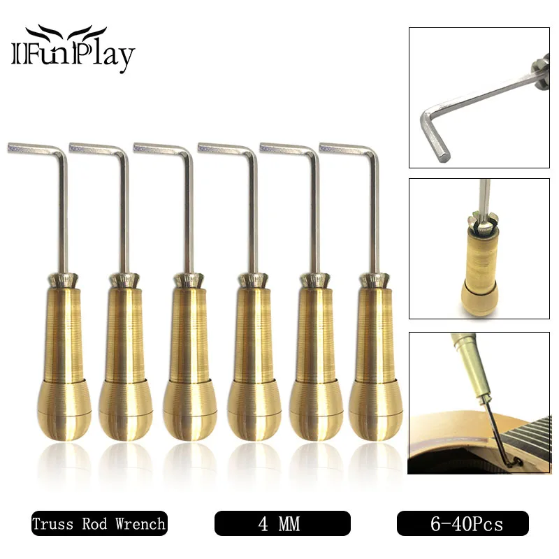 6 шт регулировки Гитара Анкерный стержень шестигранный ключ инструмент нить