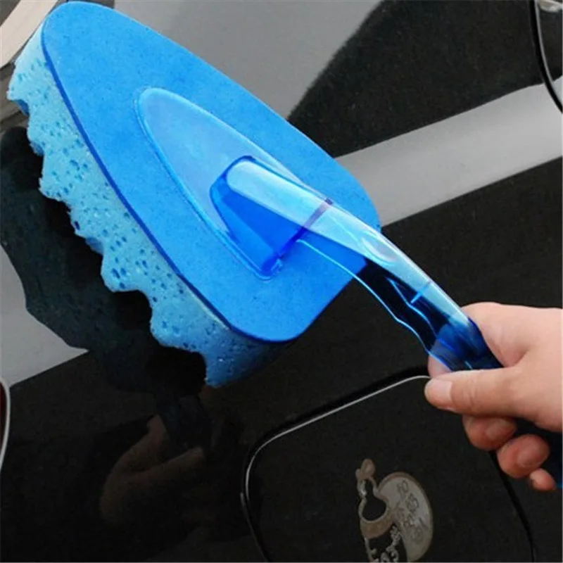 

Car Cleaning Brush Transparent New Material Handle Composite Wear-resistant EVA Coral Sponge Triangle Car Wash Sponge Brush