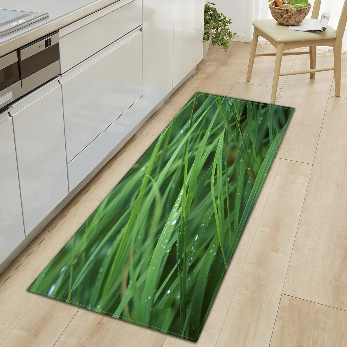 Long Kitchen Mat Flannel Floor Carpet Bamboo grass Home Doormat Morden Rug Bedroom Living Room Bath Mats Tatami Tapete | Дом и сад