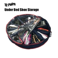 under the bed shoe organizer round fits 12 pairs boots for underbed storage