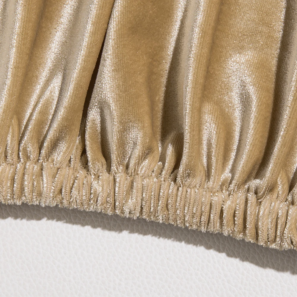 Бархатные эластичные Чехлы для столовой однотонные чехлы стульев из спандекса и