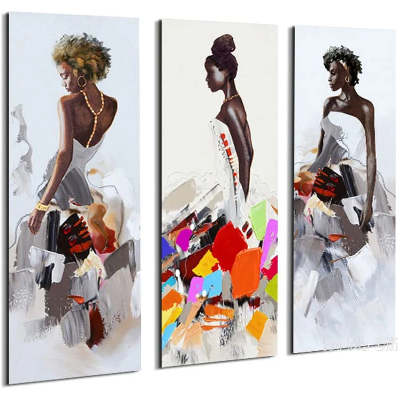 

Афро-американская Настенная картина, черные женщины, девушки, Картина на холсте, печать, картина для гостиной, спальни, украшение