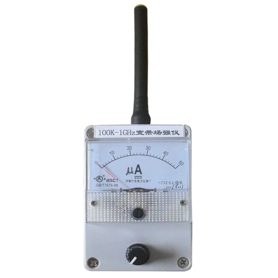 

100K-1000MHz Field Strength Indicator Meter with Antena High Sensitivity Adjustable Pointer Amplitude RF Signal Level Meter