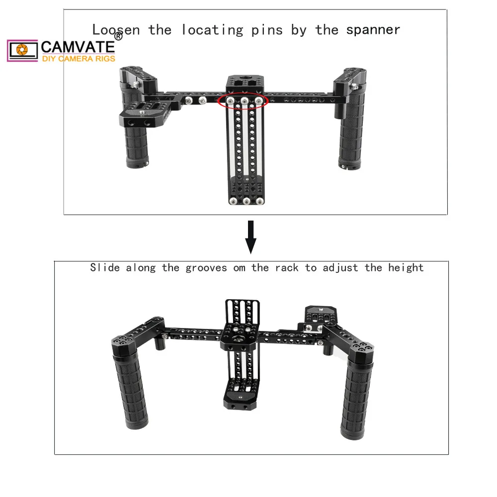 CAMVATE директора мониторы клетка Риг с резиновыми рукоятками и монтажные