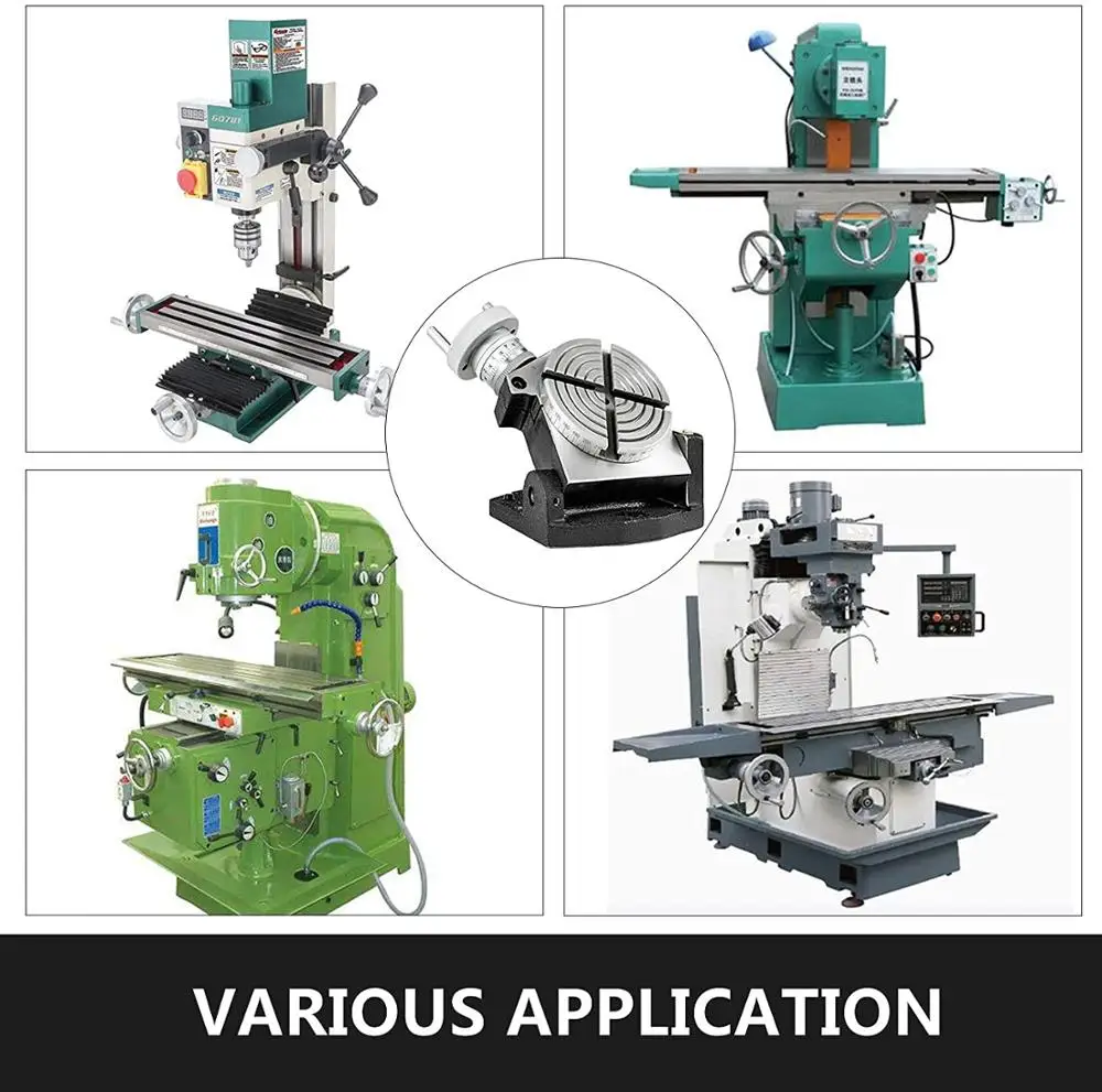 Вращающийся стол горизонтальный вертикальный 4 дюйма/100 мм слота вращающийся для