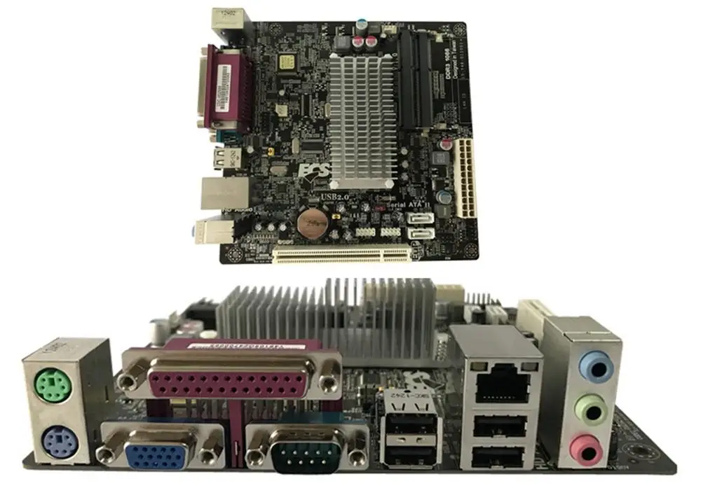 Mini itx Intel atom D2550 1.86HGZ cpu x86 atom mini itx материнская плата COM с поддержкой системы XP, WINDOWS 7
