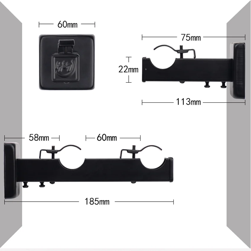 Простые черно белые скандинавские искусственные римские стержни одинарные и