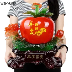 Модельные украшения в китайском стиле денежное богатое Яблоко, скульптура из смолы, настольное украшение для дома, винного шкафа, свадебные подарки