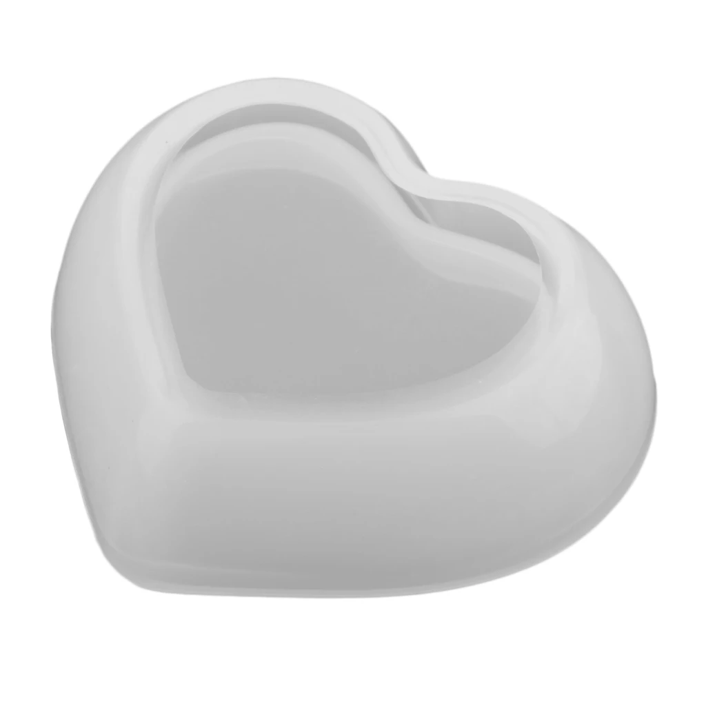 Heart 83x76x25mm Сердце/квадратная силиконовая смола форма маленькая коробка Силиконовая Форма Смола художественная форма DIY коробка для хранения ювелирных изделий декоративная подвесная форма - Цвет: Heart 83x76x25mm