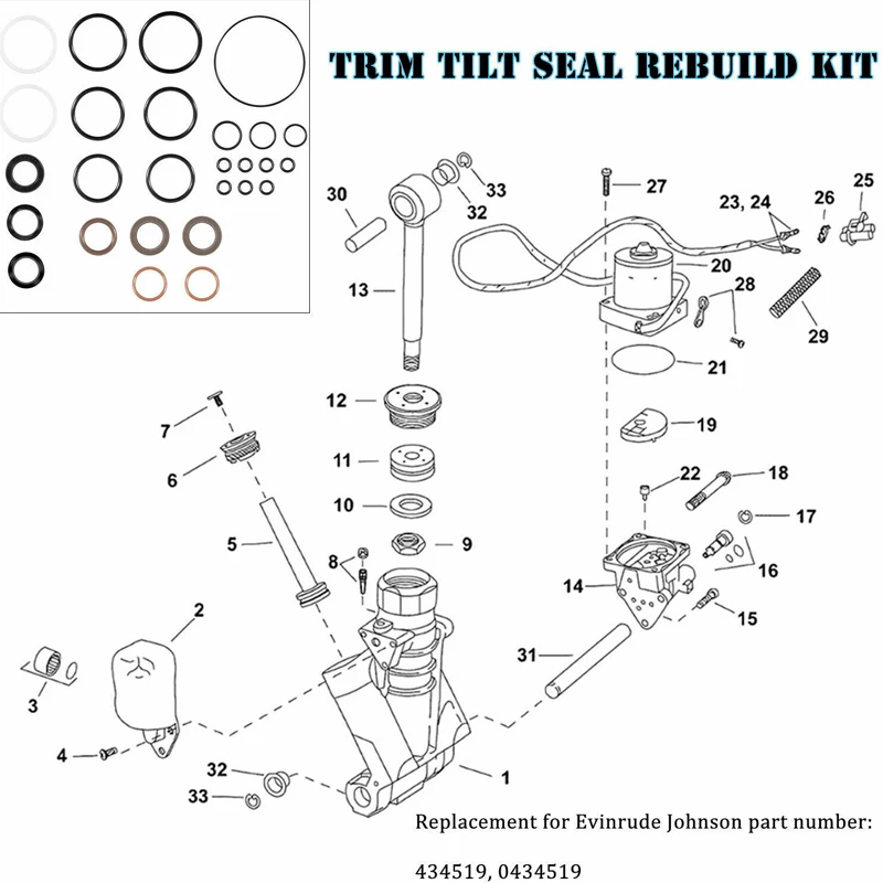 Рисунок 4 - Комплект для ремонта NONY Trim & Tilt