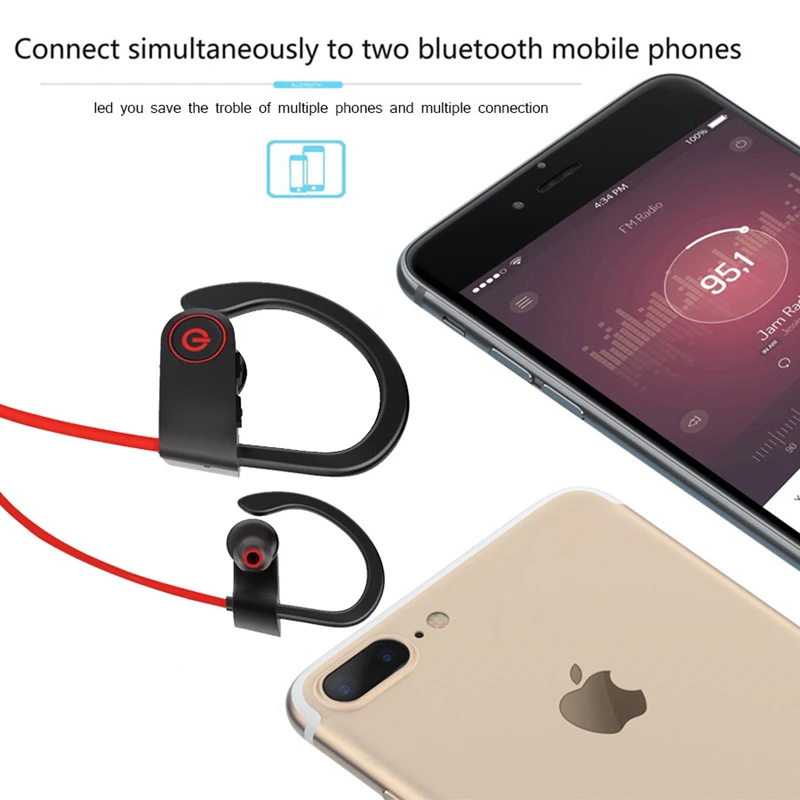 Bluetooth наушники Otium Лучшие Беспроводные спортивные наушники IPX7 водонепроницаемые HD handsfree ecouteur filaire ecouteurs avec fil auriculares con cable casque bluetooth ecouteur iphone