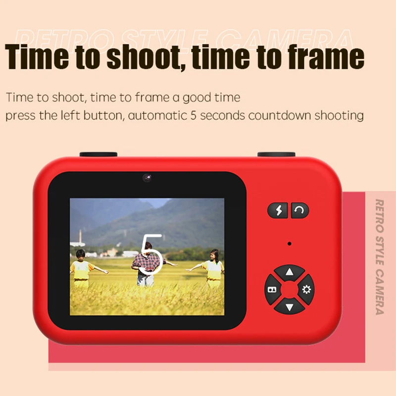 NEW mini children's camera 4K high-definition  front and rear dual camera 50 million pixel children's digital camera baby toys