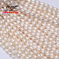 fine 100 natural freshwater pearl irregular rice shape beads natural pearl beads for jewelry making diy bracelets necklace 15