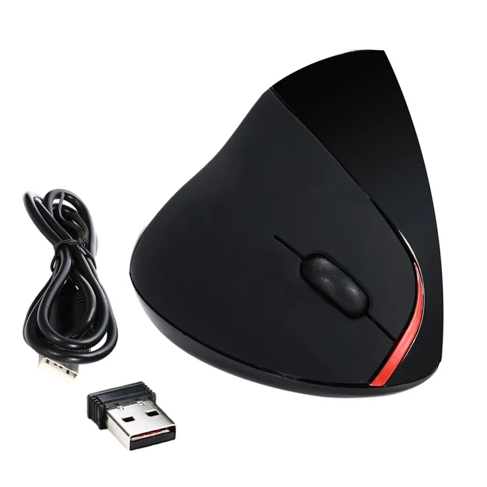 

Ergonomic 2.4GHz Wireless USB Rechargeable Optical Vertical Mouse 1000DPI For Laptop PC A #253185