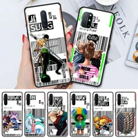 smartphone accessories glass case for oneplus 9 pro 9r 8 8t 7 7t pro nord z 5g soft edge shell cartoon anime label air tickets