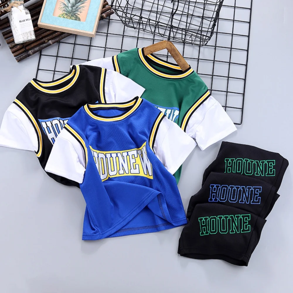 

Kid Boys Girls Short-sleeved Set Lovely Casual Breathable Printed Fashion