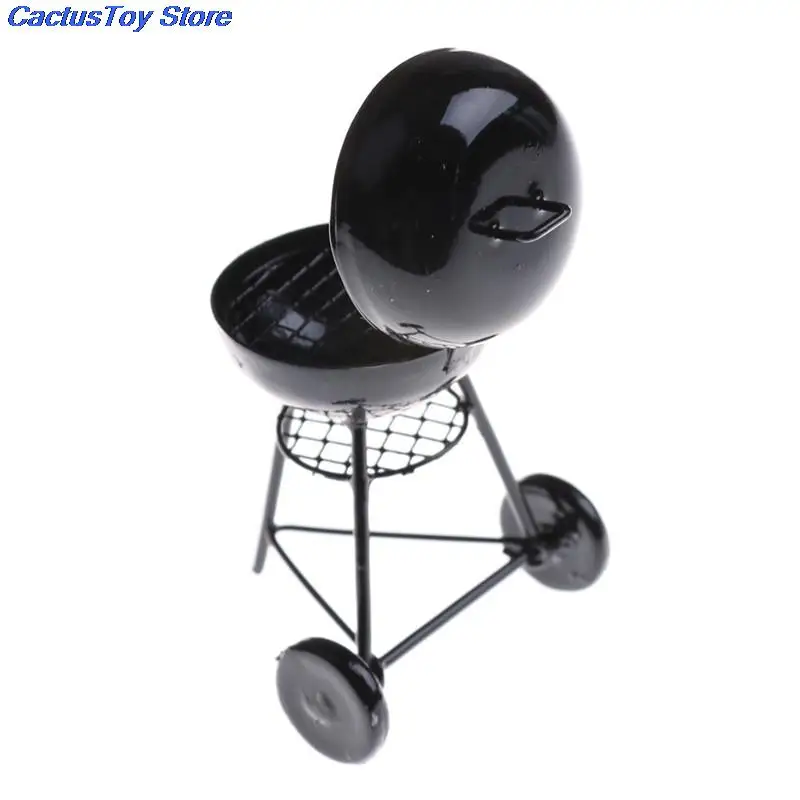 1PC 1:12 Black Metal BBQ Grill Dollhouse Garden Outdoor Miniature | Игрушки и хобби